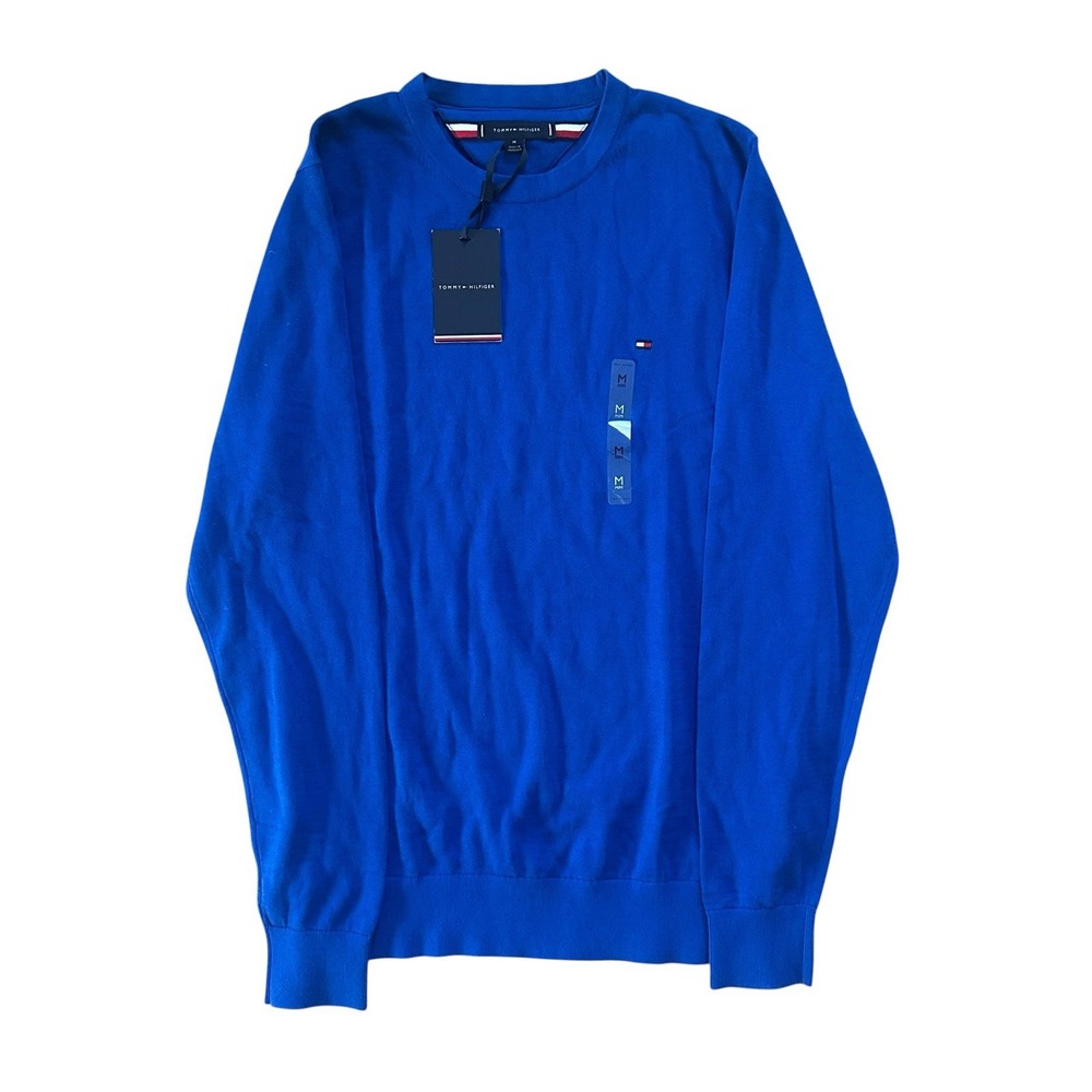 Tommy Hilfiger Casual Crewneck Sweater Soft Flag Logo Men's Size Medium M
